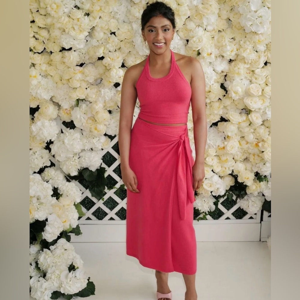 Pink Halter Top and Skirt Set cashmere, polo Ralph Lauren